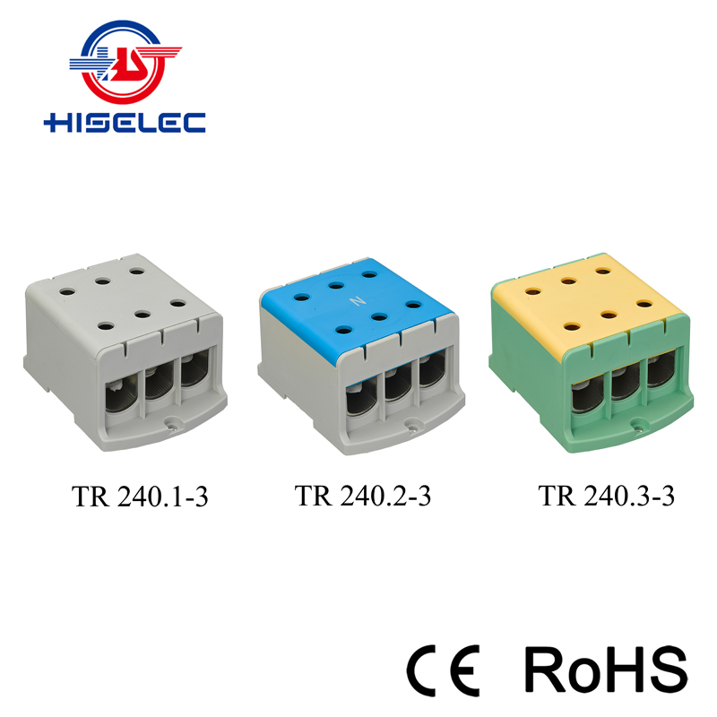 TR 240 series 3 ways Al/Cu universal terminal block