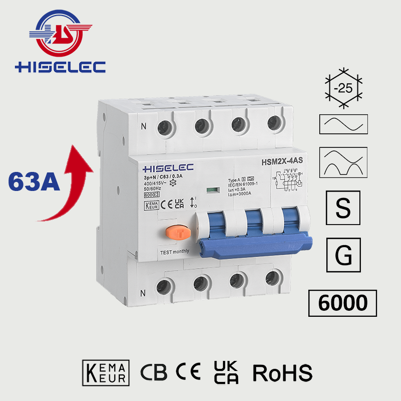 RCBO HSM2X-4A type A[S] 6kA