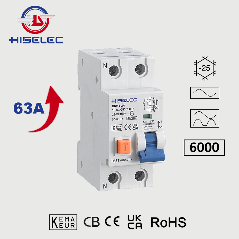 RCBO HSM2-2A type A 6kA