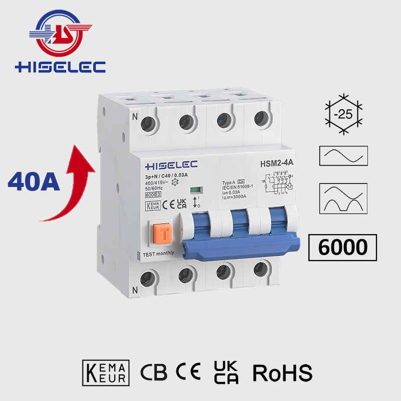 RCBO HSM2-4A type A 6kA